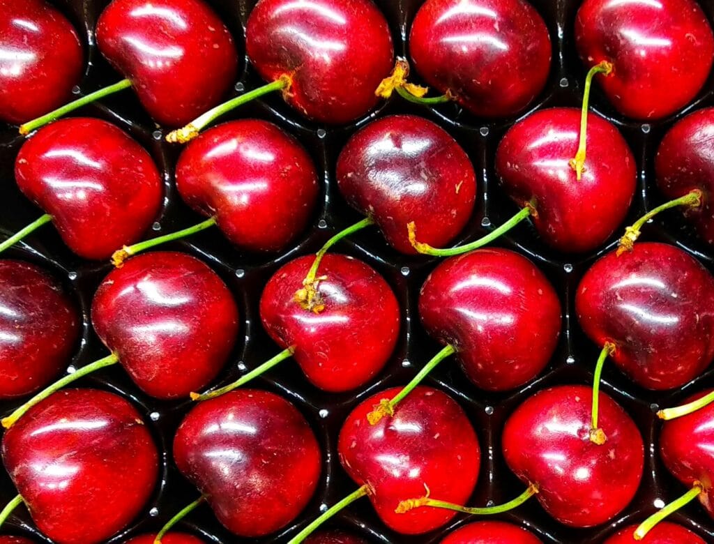 A picture of many identical cherries... how do you choose the right one?